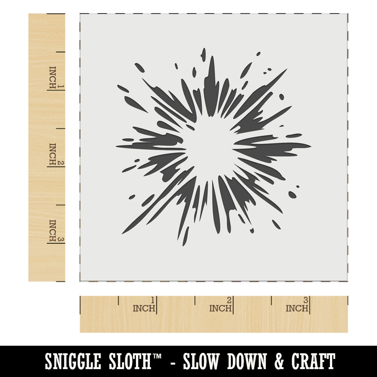 Explosion Splash Streaks Wall Cookie DIY Craft Reusable Stencil